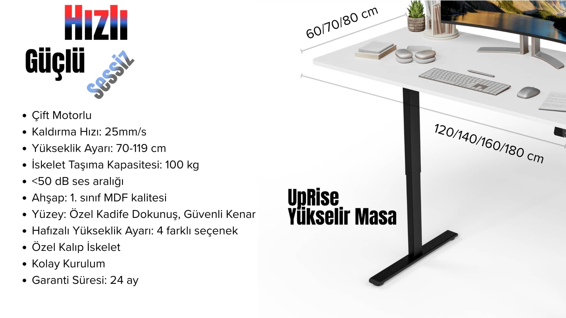 Table élévatrice Uprise 120-180 cm