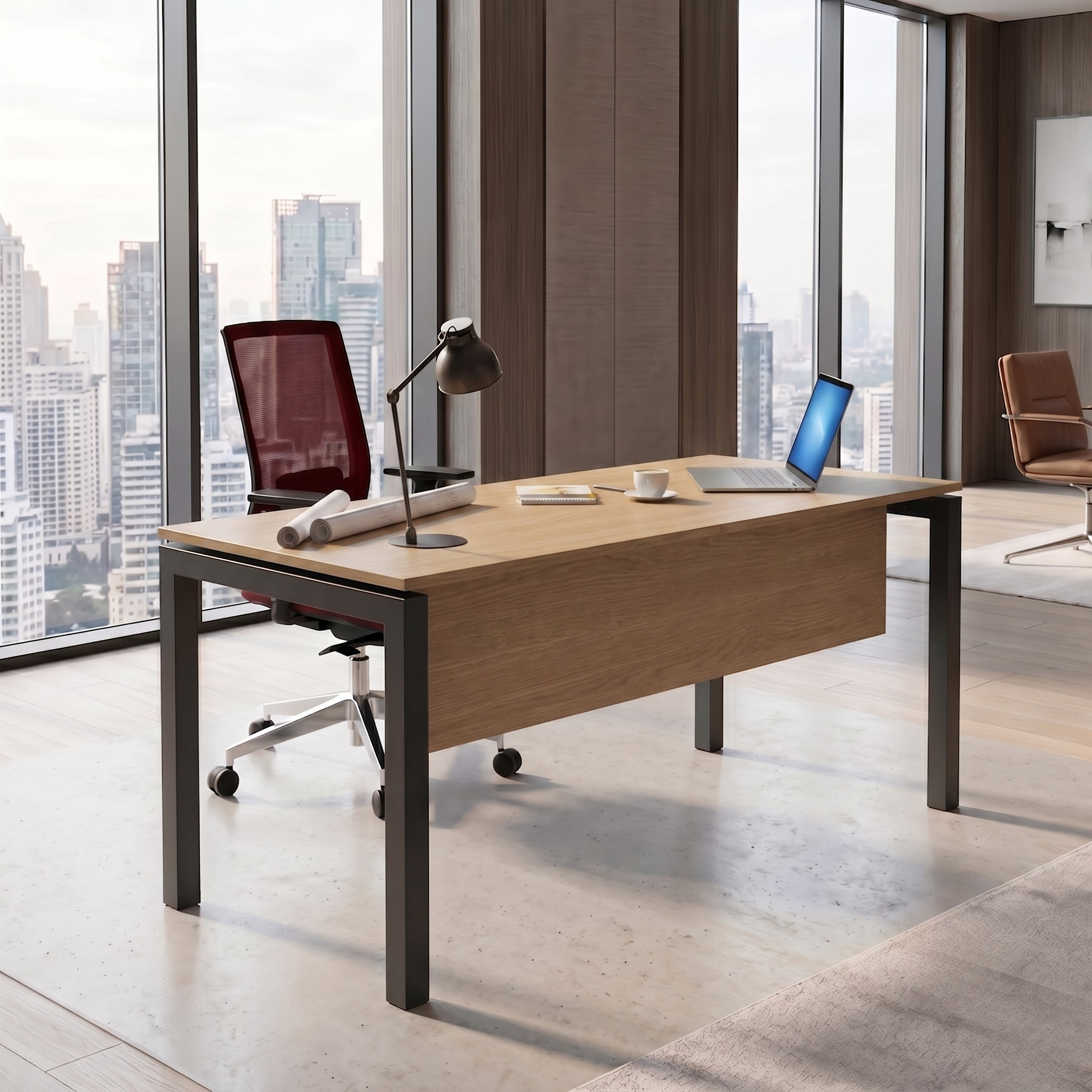 Galaxy Ofis Masası Meşe