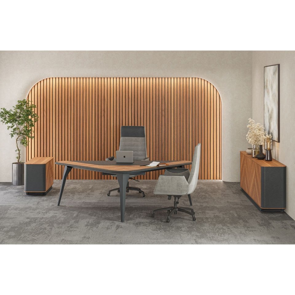Ensemble de bureau Wise (Nevada - Noyer) - Mobilier de bureau