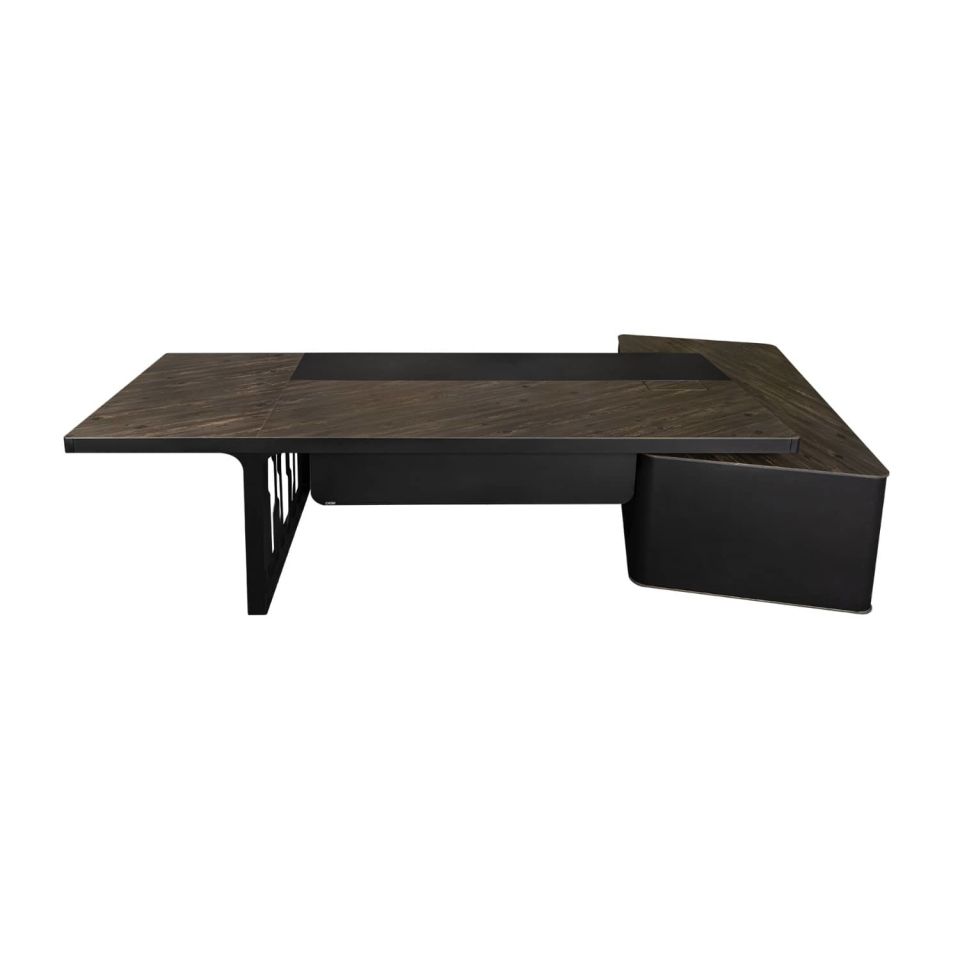 Trench Makam Masa Takımı | Ofis Mobilyaları 235 cm - Rebap - Taş Rengi