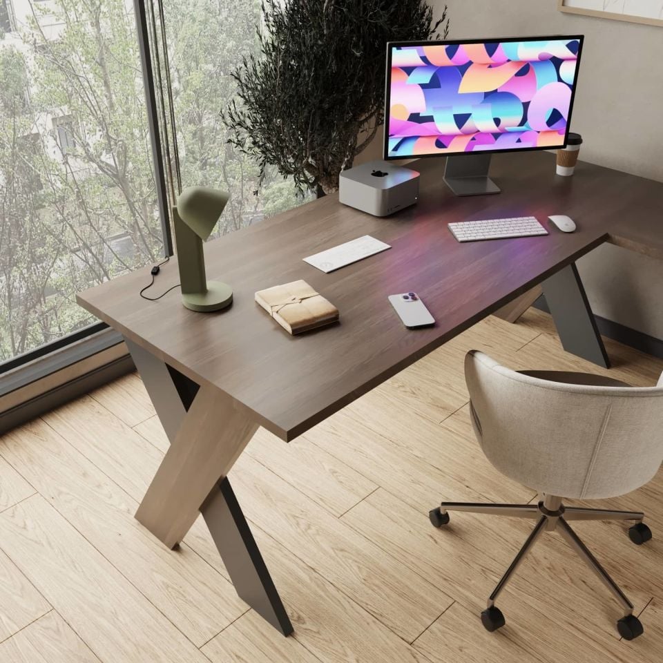 Omix High Pedestal L Study Desk - Office Desk | Office Furniture