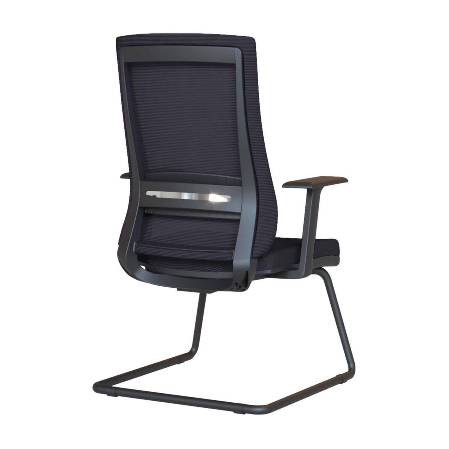 Chaise d'invité Tao en tissu résille anthracite Tao 04