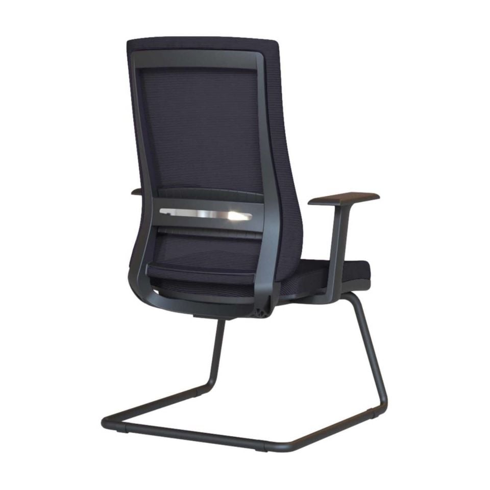 Chaise d'invité Tao en tissu résille anthracite Tao 04