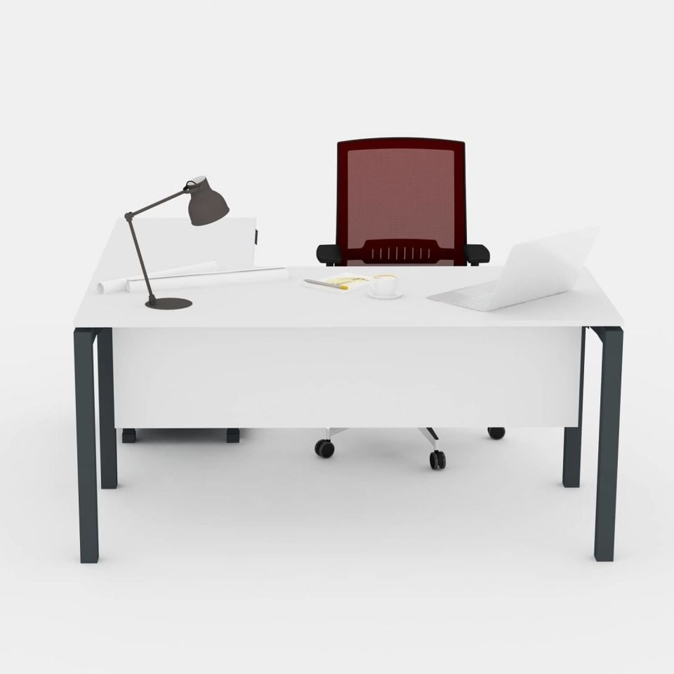 Galaxy Kesonlu L Çalışma Masası - Ofis Masası | Ofis Mobilyaları