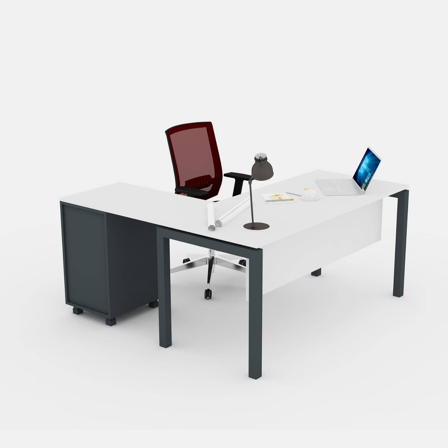 Ofisimi Basic Kesonlu L Çalışma Masası - Ofis Masa