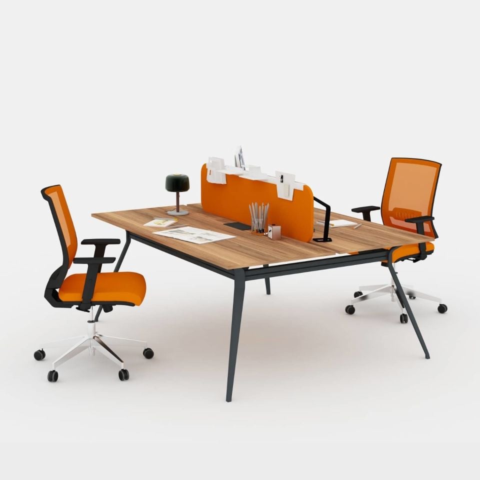 Ofisimi Plaza İkili Çalışma Masası - Ofis Masa - Workstation