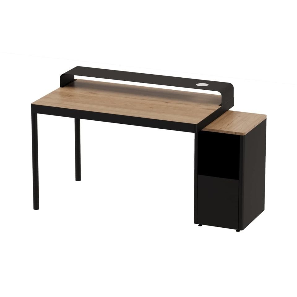 Less Home Office Desk (Oak) - Office Desk