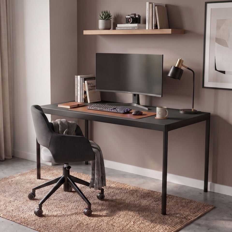 Ofisimi Lisa Çalışma Masası Mat Siyah - Ofis Masası