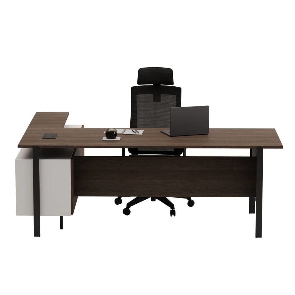Hola Single Shelf L Study Desk - Office Desk | Office Furniture