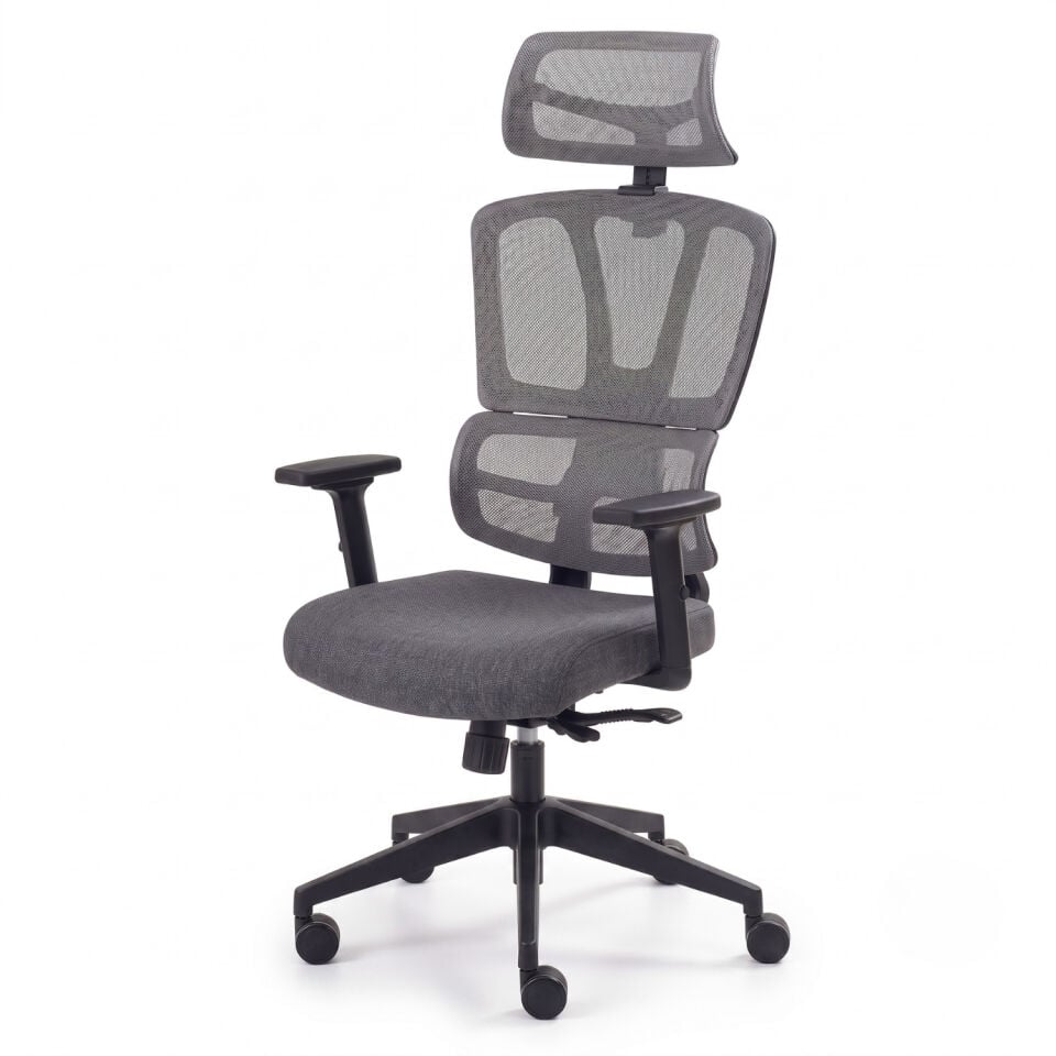 Ofisimi Rog One Ergonomik Çalışma Koltuğu - Antrasit-Gri Konforlu Kırçıllı Kumaş