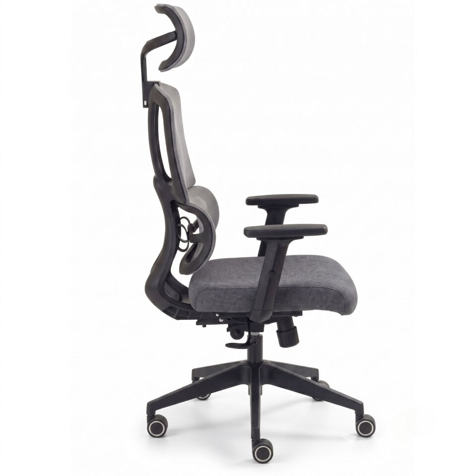 Ofisimi Rog One Ergonomik Çalışma Koltuğu - Antrasit-Gri Konforlu Kırçıllı Kumaş