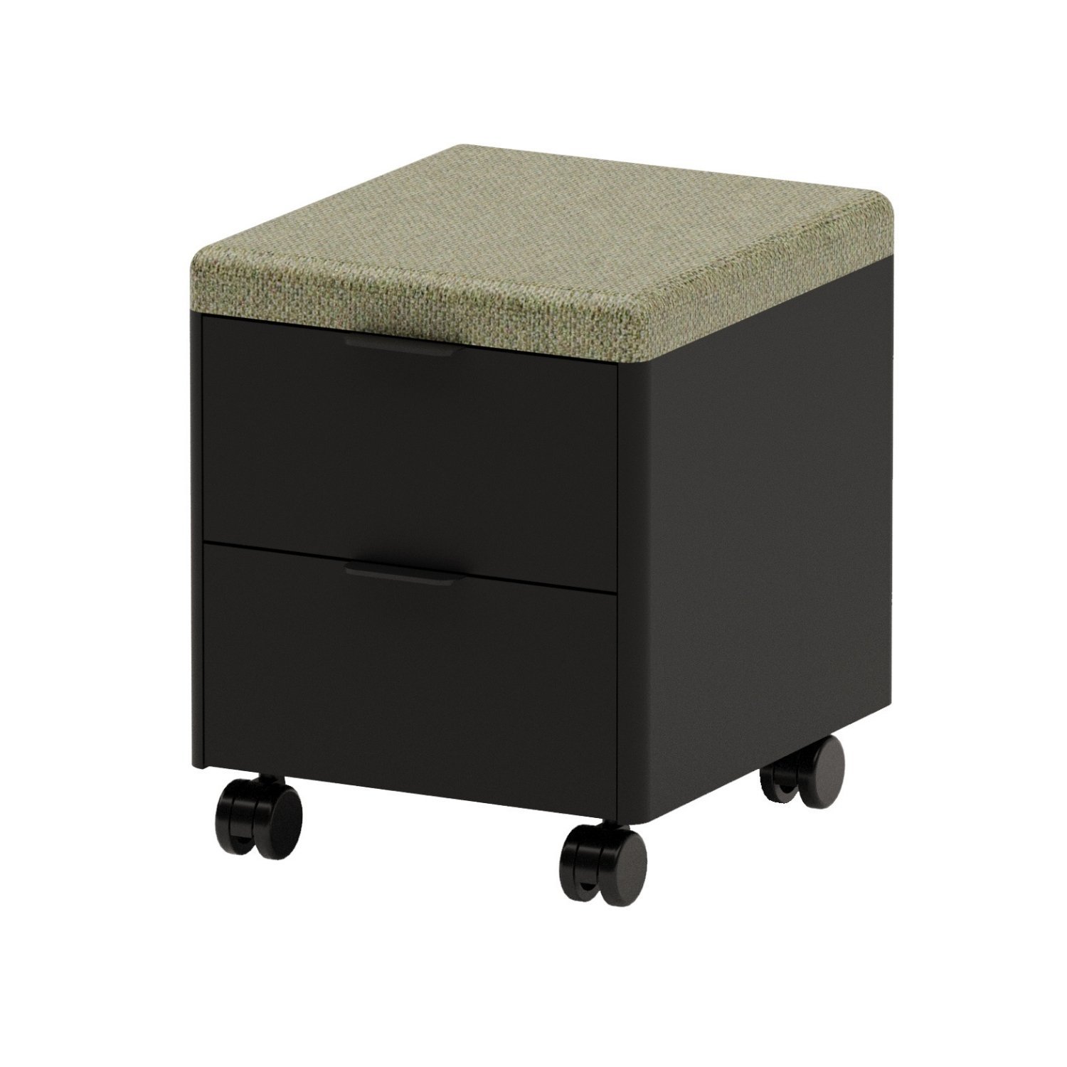 Less Cushioned Caisson (Black-Green Fabric)