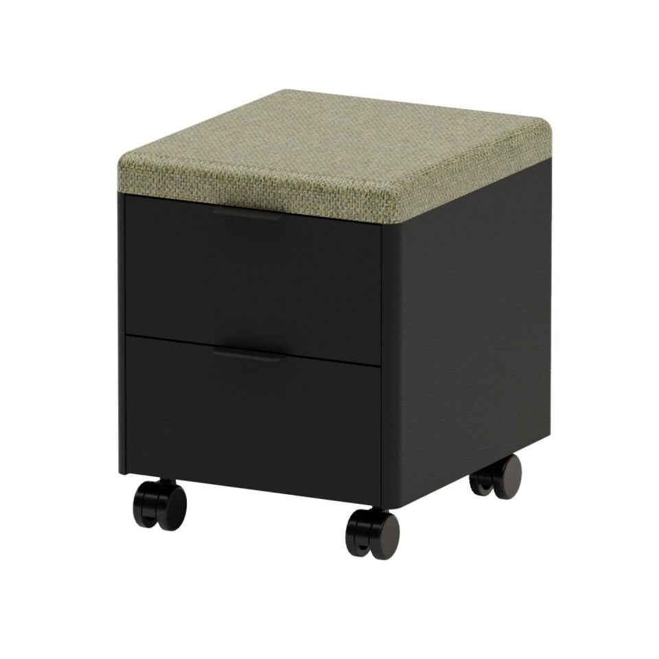 Less Cushioned Caisson (Black-Green Fabric)