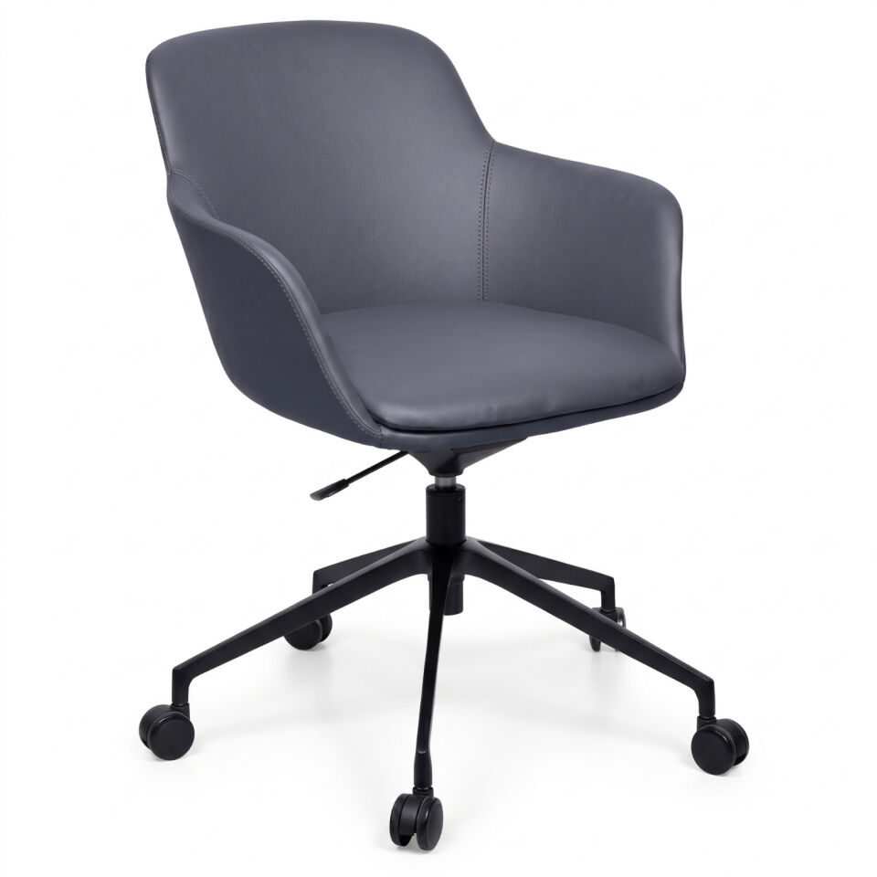 Clam Metal Ayaklı Ofis Toplantı Koltuğu (Antrasit/Siyah)