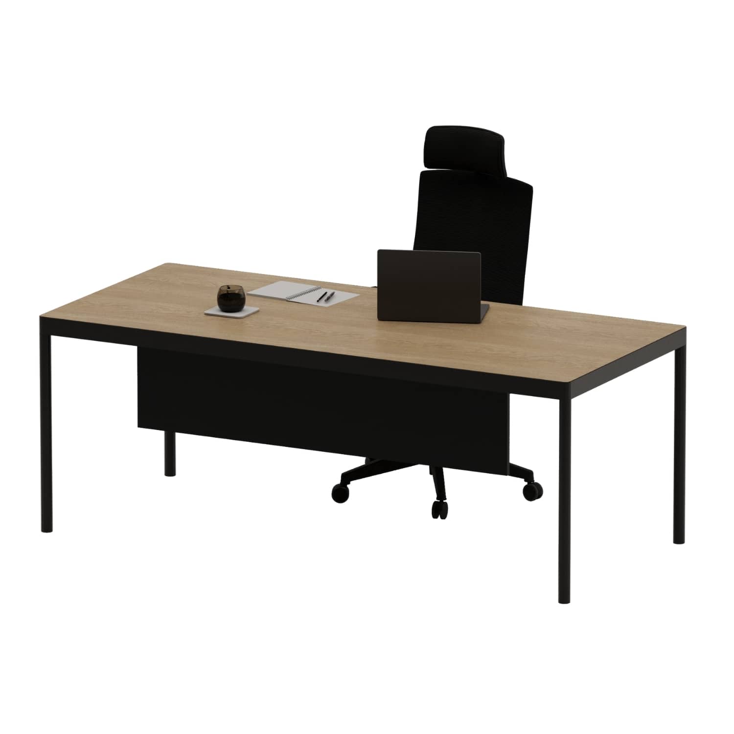 Less Single Study Desk with Front Curtain - Office Desk | Office Furniture