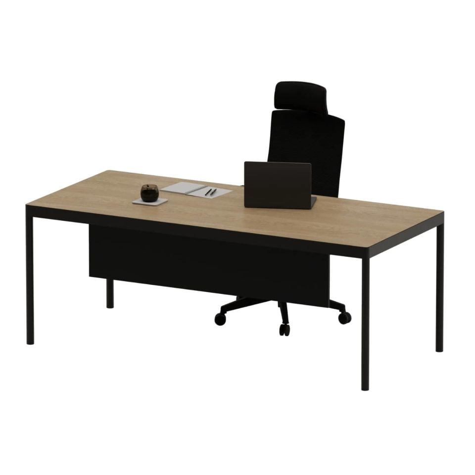 Less Single Study Desk with Front Curtain - Office Desk | Office Furniture