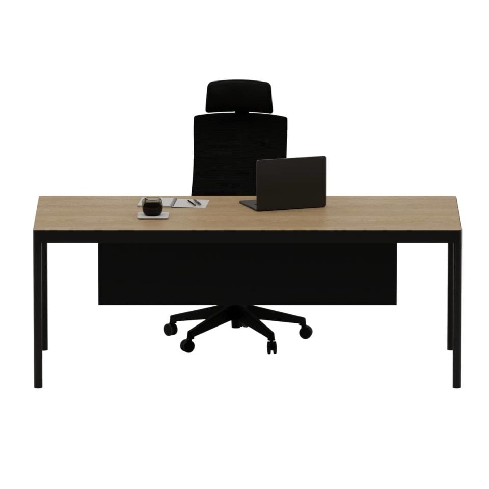 Less Single Study Desk with Front Curtain - Office Desk | Office Furniture