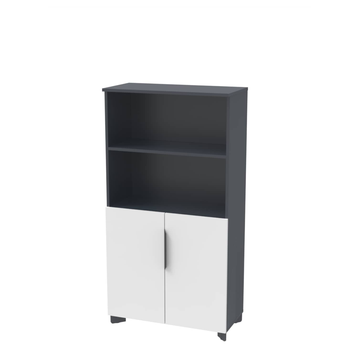 Tidy Yarım Kapaklı Dosya ve Depolama Dolabı - Ofis Dolabı | Ofis Mobilyaları 153 cm - Lake Beyaz