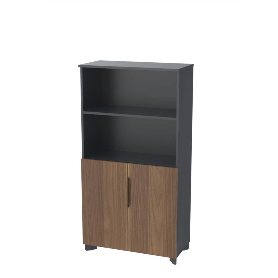 Ofisimi Area Yarım Kapaklı Dosya Dolabı - Ofis Dolap - Depolama 153 cm - Nevada - Budaksız Ceviz