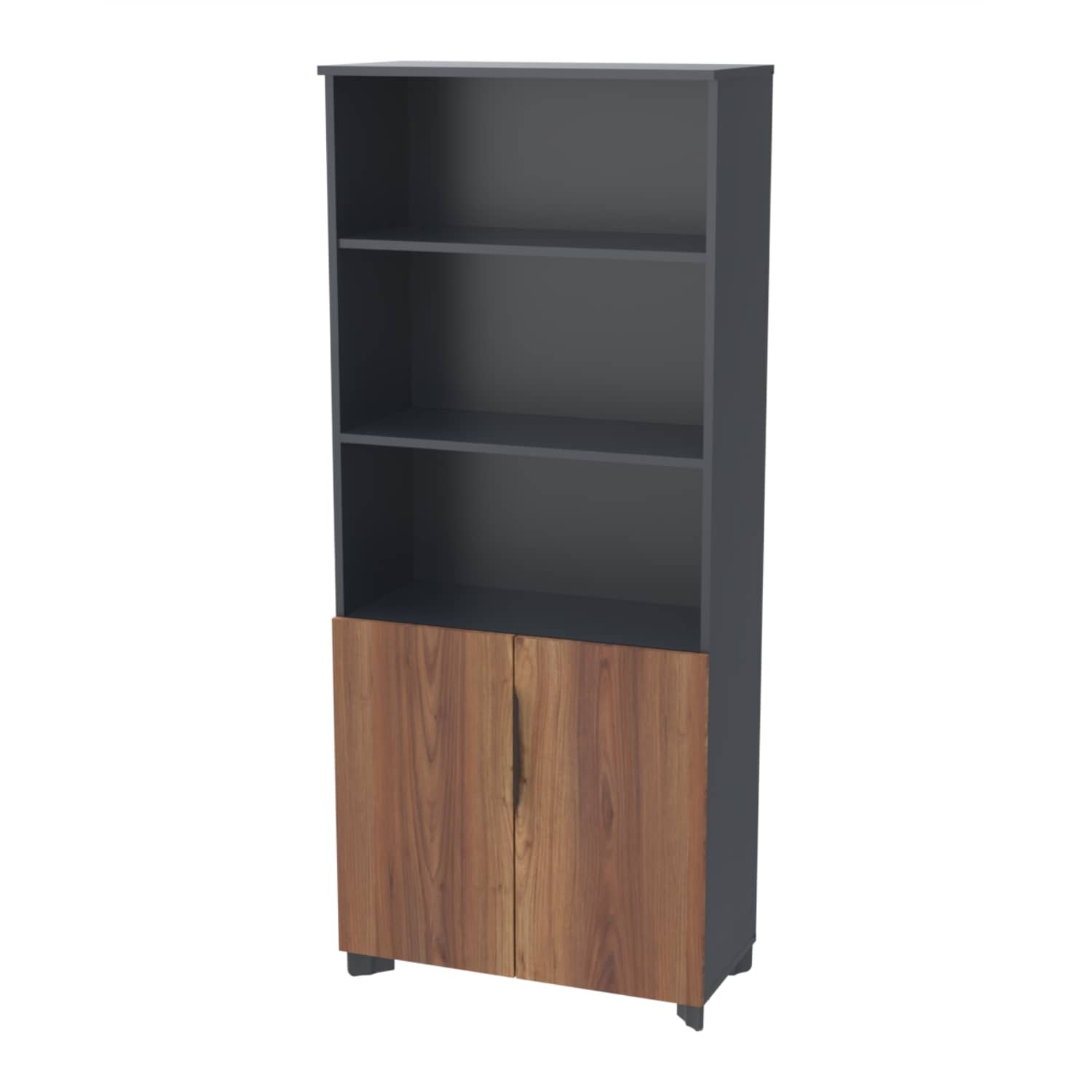 Tidy Yarım Kapaklı Dosya ve Depolama Dolabı - Ofis Dolabı | Ofis Mobilyaları 189 cm - Minyatür - Ceviz