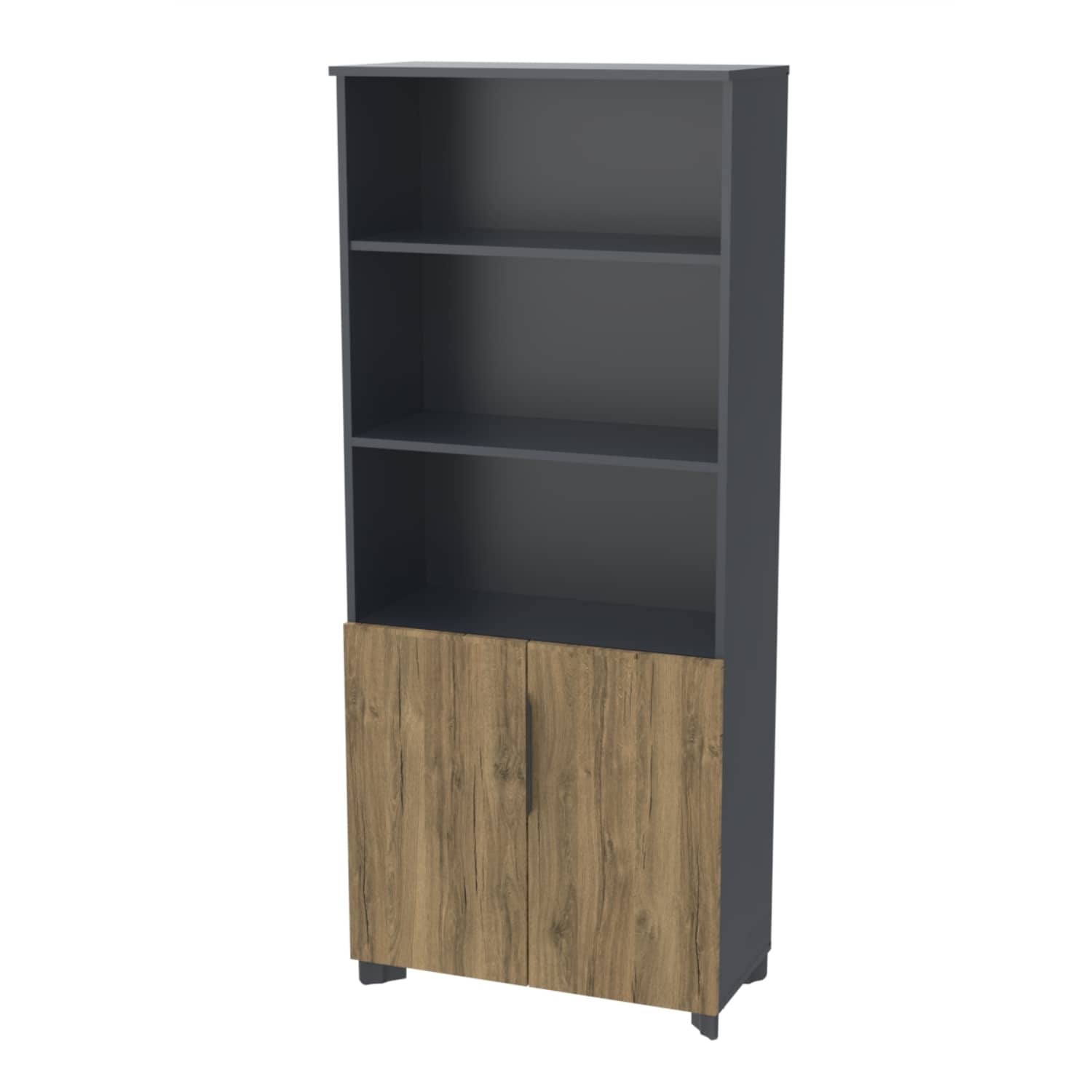 Tidy Yarım Kapaklı Dosya ve Depolama Dolabı - Ofis Dolabı | Ofis Mobilyaları 189 cm - Pera - Açık Ceviz