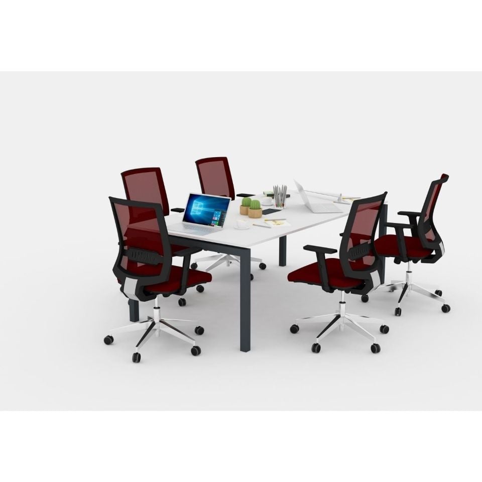 Galaxy Toplantı Masası - Ofis Masa 180 cm - Lake Beyaz