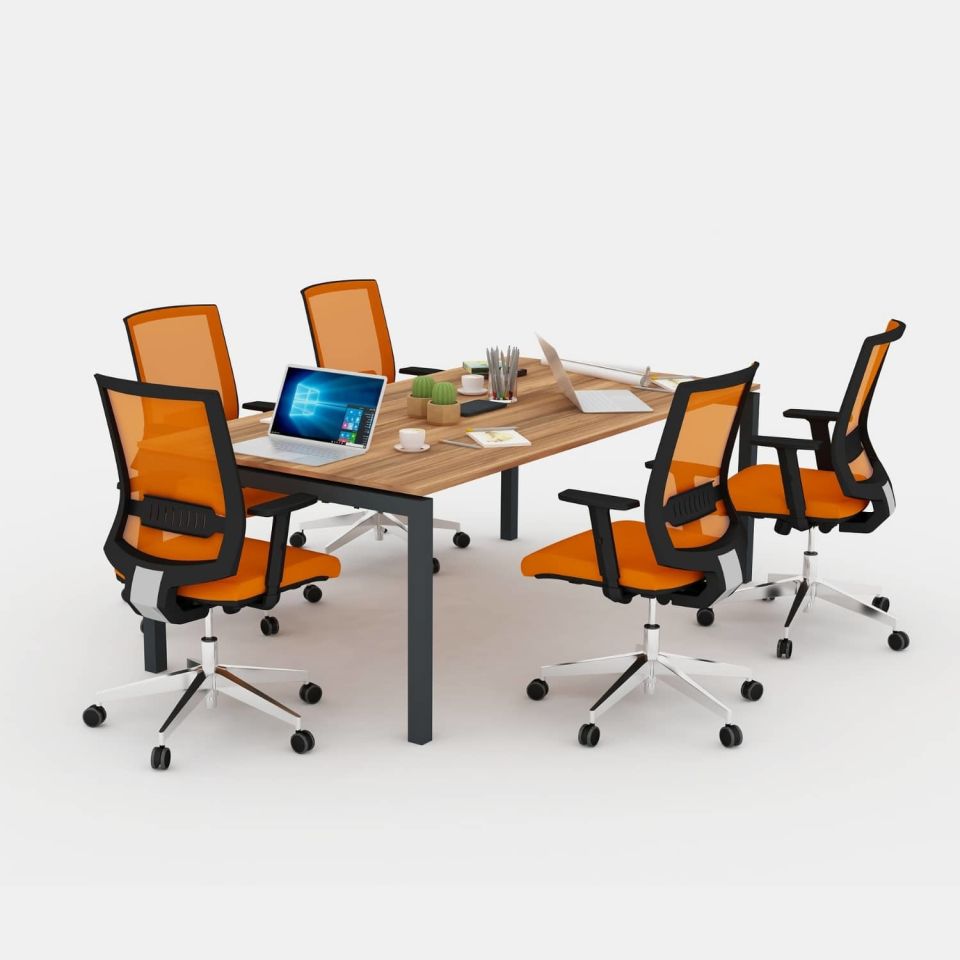 Galaxy Toplantı Masası - Ofis Masası | Ofis Mobilyaları 200 cm - Minyatür - Ceviz