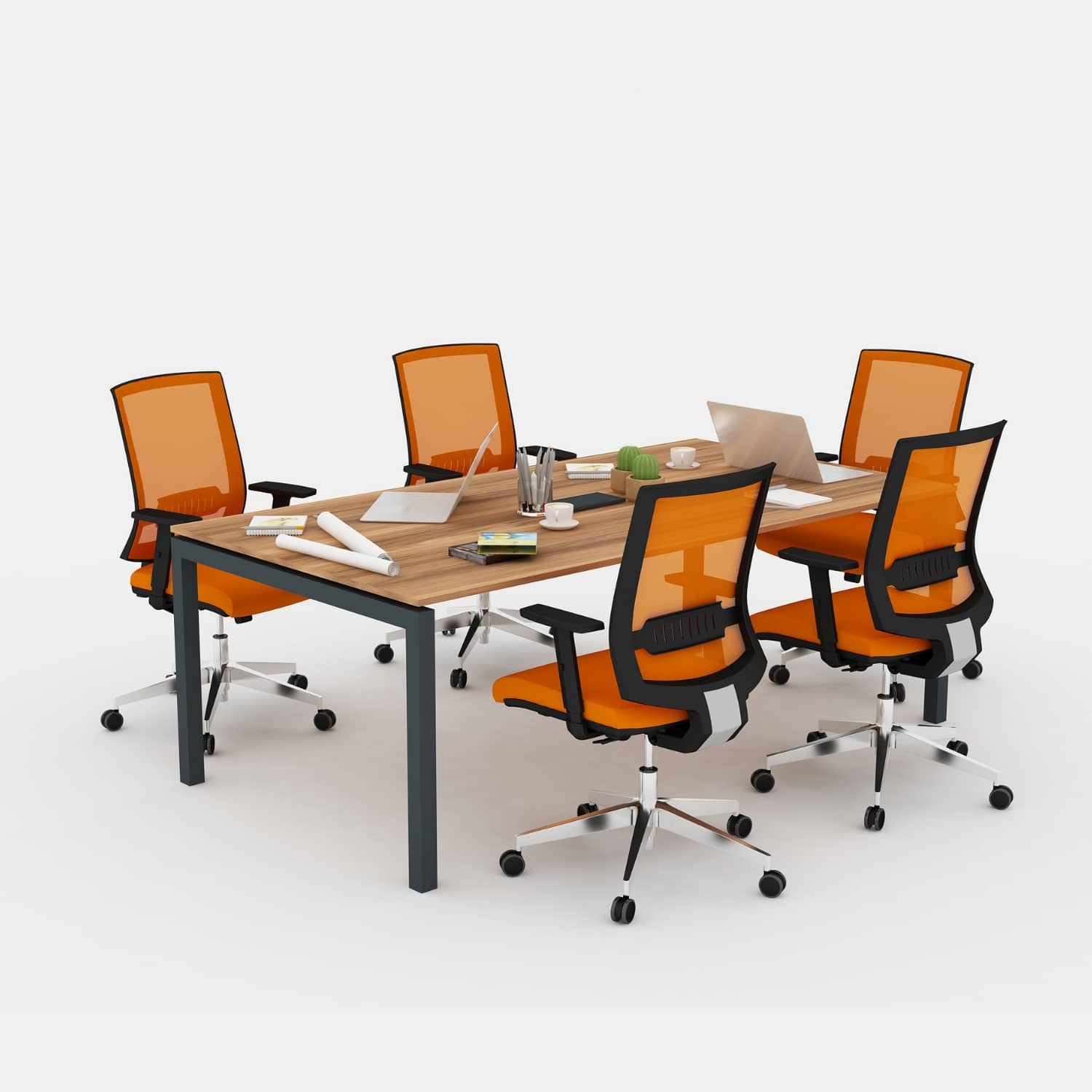 Galaxy Toplantı Masası - Ofis Masası | Ofis Mobilyaları 200 cm - Minyatür - Ceviz