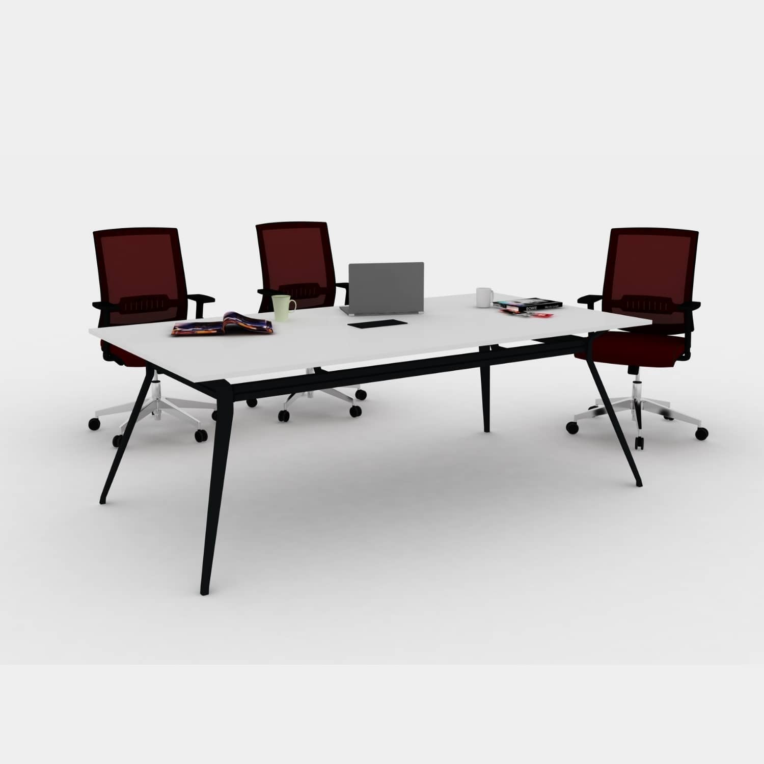 Deep Toplantı Masası - Ofis Masası | Ofis Mobilyaları 180 cm - Lake Beyaz